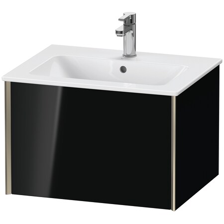 Duravit Xviu Wall-Mounted Vanity Unit Black High Gloss XV40250B140